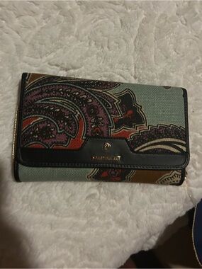 Etro-inspired Paisley Continental Wallet/Purse - Multi Colored